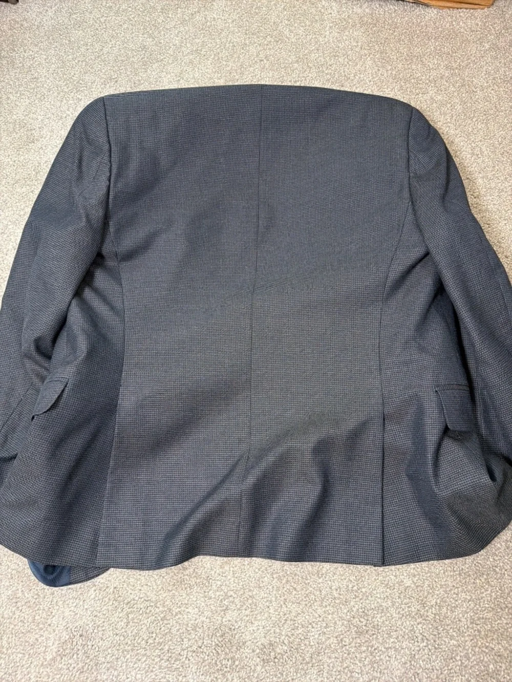 Michael Kors Navy Mini Houndstooth Blazer 36S
